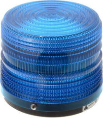 Federal Signal Corp - 24 VDC, 3R NEMA Rated, Strobe Tube, Blue, Strobe Light - 80 Flashes per min, 5-1/2 Inch Diameter, 5-1/16 Inch High, IP66 Ingress Rating, Surface Mount - Exact Tool & Supply