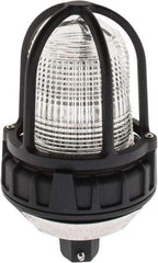 Federal Signal Corp - 120 VAC, 4X NEMA Rated, Strobe Tube, Clear, Strobe Light - 80 Flashes per min, 3/4 Inch Pipe, 5-1/2 Inch Diameter, 9-1/4 Inch High, IP66 Ingress Rating, Pipe Mount - Exact Tool & Supply