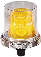 Federal Signal Corp - 120 VAC, 4X NEMA Rated, Strobe Tube, Blue, Strobe Light - 80 Flashes per min, 1/2 Inch Pipe, 5-1/2 Inch Diameter, 7-1/4 Inch High, IP66 Ingress Rating, Pipe Mount - Exact Tool & Supply