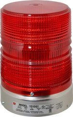 Federal Signal Corp - 120 VAC, 3R NEMA Rated, Strobe Tube, Red, Double Flash Strobe Light - 80 Flashes per min, 1/2 Inch Pipe, 5-11/16 Inch Diameter, 8-1/2 Inch High, IP45 Ingress Rating, Pipe Mount - Exact Tool & Supply