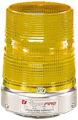 Federal Signal Corp - 120 VAC, 3R NEMA Rated, Strobe Tube, Amber, Double Flash Strobe Light - 80 Flashes per min, 1/2 Inch Pipe, 5-11/16 Inch Diameter, 8-1/2 Inch High, IP45 Ingress Rating, Pipe Mount - Exact Tool & Supply