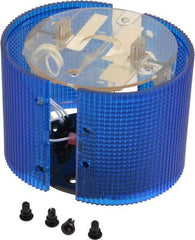 Federal Signal Corp - Incandescent Lamp, Blue, Flashing and Steady, Stackable Tower Light Module - 120 VAC, 0.13 Amp, 1 NEMA Rated, Base Mount - Exact Tool & Supply