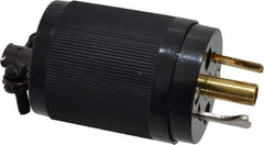 Hubbell Wiring Device-Kellems - 125 VAC, 15 Amp, ML-2P Configuration, Industrial Grade, Self Grounding Plug - 1 Phase, 2 Poles, IP20, 0.281 to 0.421 Inch Cord Diameter - Exact Tool & Supply