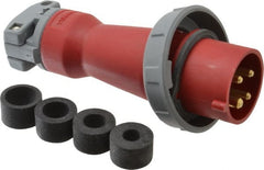 Hubbell Wiring Device-Kellems - Pin & Sleeve Plugs & Connectors; Connector Type: Plug ; Pin Configuration: 4 ; Number of Poles: 3 ; Amperage: 20 ; Voltage: 480 VAC ; Maximum Cord Grip Diameter (mm): 21.10 - Exact Tool & Supply