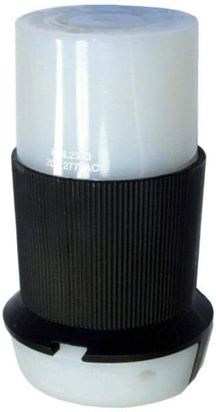 Hubbell Wiring Device-Kellems - 277 VAC, 20 Amp, L7-20R Configuration, Industrial Grade, Self Grounding Connector - 1 Phase, 2 Poles, IP20, 0.36 to 0.93 Inch Cord Diameter - Exact Tool & Supply