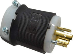 Hubbell Wiring Device-Kellems - 480 VAC, 20 Amp, L16-20P Configuration, Industrial Grade, Self Grounding Plug - 3 Phase, 3 Poles, IP20, 0.35 to 1.15 Inch Cord Diameter - Exact Tool & Supply