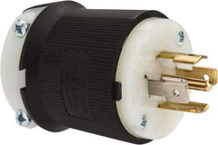 Hubbell Wiring Device-Kellems - 120/208 VAC, 20 Amp, L21-20P Configuration, Industrial Grade, Self Grounding Plug - 3 Phase, 4 Poles, IP20, 0.35 to 1.15 Inch Cord Diameter - Exact Tool & Supply
