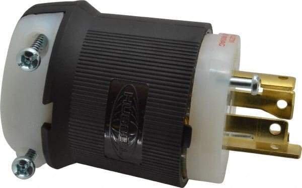 Hubbell Wiring Device-Kellems - 480 VAC, 30 Amp, L16-30P Configuration, Industrial Grade, Self Grounding Plug - 3 Phase, 3 Poles, IP20, 0.35 to 1.15 Inch Cord Diameter - Exact Tool & Supply