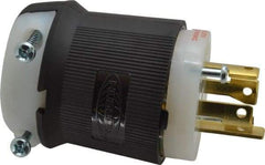 Hubbell Wiring Device-Kellems - 480 VAC, 30 Amp, L16-30P Configuration, Industrial Grade, Self Grounding Plug - 3 Phase, 3 Poles, IP20, 0.35 to 1.15 Inch Cord Diameter - Exact Tool & Supply