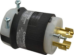 Hubbell Wiring Device-Kellems - 120/208 VAC, 20 Amp, NonNEMA Configuration, Industrial Grade, Ungrounded Plug - 3 Phase, 4 Poles, IP20, 0.35 to 1.15 Inch Cord Diameter - Exact Tool & Supply