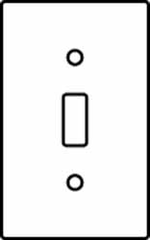 Hubbell Wiring Device-Kellems - 1 Gang, 4-1/2 Inch Long x 2.78 Inch Wide, Standard Switch Plate - Toggle Switch, Brass, Brass - Exact Tool & Supply
