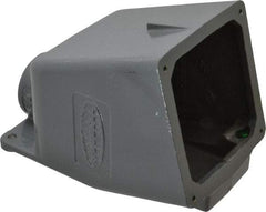 Hubbell Wiring Device-Kellems - 60, 63 Amp, 1-1/4 Inch Hub Size, Cast Aluminum Pin and Sleeve Angle Back Box - IP67, 15° Box Angle - Exact Tool & Supply