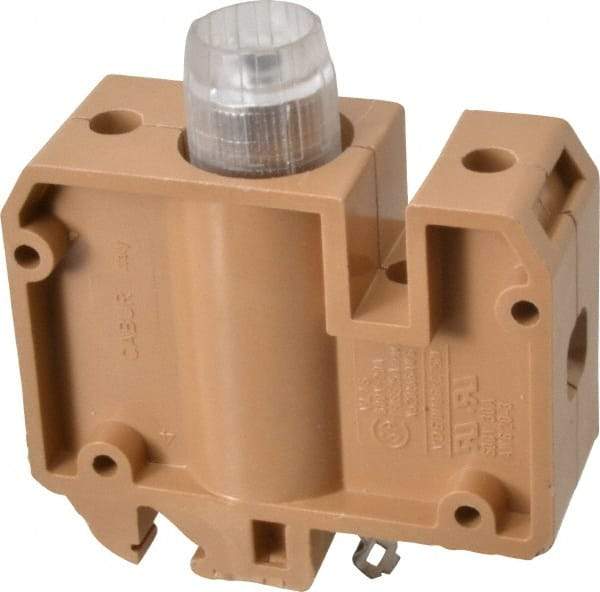 ACI - 30 Amp, DIN Rail Mount, Fused Terminal Block - 10 to 4 AWG Compatibility, 86mm High x 79mm Deep - Exact Tool & Supply