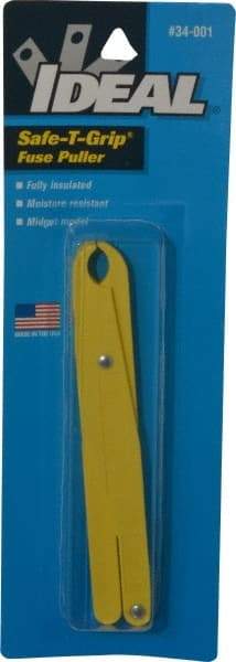 Ideal - 5 Inch Long, Glass Filled Polypropylene, Insulated Fuse Puller - For Use with 250 Volt 9/32 Inch to 1/2 Inch Diameter Fuses, Cartridge Fuses - Exact Tool & Supply