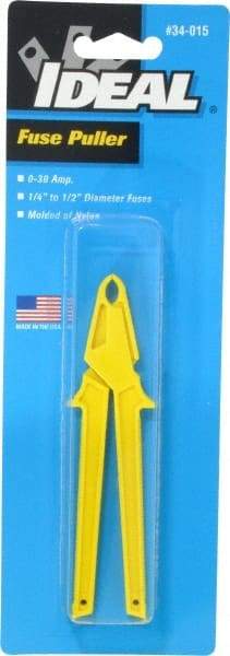 Ideal - 5 Inch Long, Nylon, Fuse Puller - For Use with 0 to 30 Amp, 250 Volt 1/4 to 1/2 Inch Diameter Fuse - Exact Tool & Supply