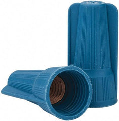 Thomas & Betts - 3, 12 to 1, 6 + 2, 8 AWG, Corrosion Resistant, Wing Twist on Wire Connector - Blue - Exact Tool & Supply