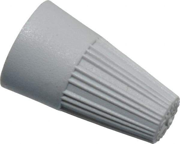 Thomas & Betts - 1, 22 + & 1, 20 to 2, 16 AWG, 300 Volt, Corrosion Resistant, Standard Twist on Wire Connector - Gray - Exact Tool & Supply