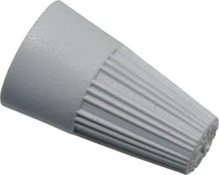 Thomas & Betts - 1, 22 + & 1, 20 to 2, 16 AWG, 300 Volt, Corrosion Resistant, Standard Twist on Wire Connector - Gray - Exact Tool & Supply