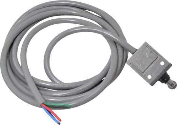 Omron - SPDT, 4NO/2NC, 250 VAC, 30 VDC, Prewired Terminal, Roller Plunger Actuator, General Purpose Limit Switch - 3, 4, 13 NEMA Rating, IP67 IPR Rating, Panel Mount, 17.65 N Operating Force - Exact Tool & Supply
