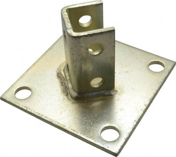 Thomas & Betts - Zinc Dichromate Steel Strut Post Base Fitting - Used with Joining Metal Framing Channel & Strut - Exact Tool & Supply