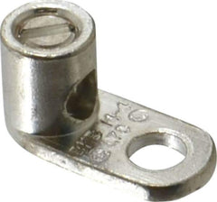 Thomas & Betts - 14-4 AWG Noninsulated Lug Connection D Shaped Ring Terminal - 3/8" Stud, 1-1/8" OAL x 17/32" Wide, Tin Plated Copper Contact - Exact Tool & Supply