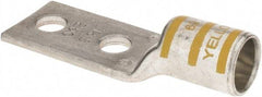 Thomas & Betts - 250 kcmil Wire Noninsulated Crimp Connection Rectangle Ring Terminal - 3/8" Stud, 3.28" OAL x 1.13" Wide, Tin Plated Copper Contact - Exact Tool & Supply