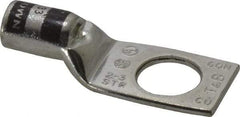 Thomas & Betts - 2 AWG Noninsulated Compression Connection Square Ring Terminal - 1/2" Stud, 1.92" OAL x 3/4" Wide, Tin Plated Copper Contact - Exact Tool & Supply