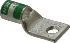 Thomas & Betts - 1 AWG Noninsulated Compression Connection Square Ring Terminal - 1/4" Stud, 1-1/2" OAL x 0.68" Wide, Tin Plated Copper Contact - Exact Tool & Supply