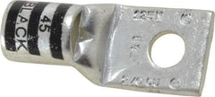 Thomas & Betts - 2/0 AWG Noninsulated Compression Connection Square Ring Terminal - 5/16" Stud, 1.88" OAL x 0.83" Wide, Tin Plated Copper Contact - Exact Tool & Supply