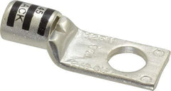 Thomas & Betts - 2/0 AWG Noninsulated Compression Connection Square Ring Terminal - 1/2" Stud, 2-1/4" OAL x 0.83" Wide, Tin Plated Copper Contact - Exact Tool & Supply