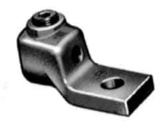 Thomas & Betts - 300-500 kcmil Wire Noninsulated Compression Connection Square Ring Terminal - 1/2" Stud, 3-1/16" OAL x 1-3/8" Wide, Copper Contact - Exact Tool & Supply
