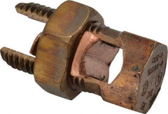 Thomas & Betts - 14 to 1/0 AWG, Copper Wire Compatible, Copper Alloy, Hex Split Bolt Connector - 1-19/32" OAL, 3/4" Head Width, 15/16" Base Width - Exact Tool & Supply
