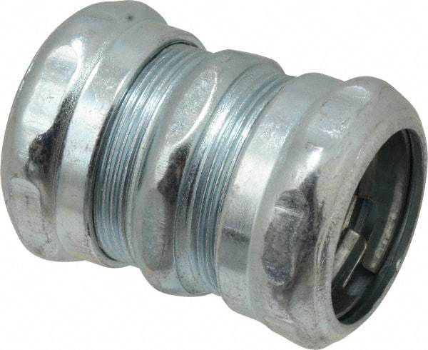 Thomas & Betts - 1" Trade, Steel Compression EMT Conduit Coupling - Noninsulated - Exact Tool & Supply