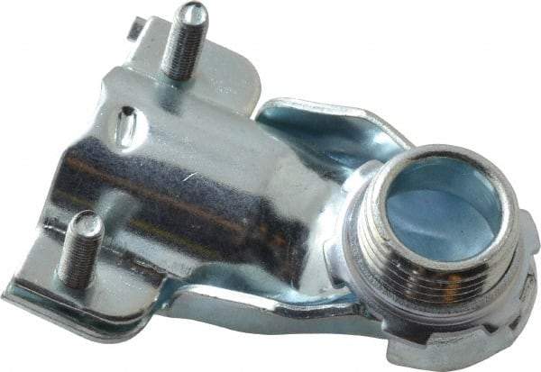 Thomas & Betts - 1/2" Trade, Steel Squeeze Clamp 90° FMC Conduit Connector - Noninsulated - Exact Tool & Supply