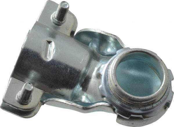 Thomas & Betts - 3/4" Trade, Malleable Iron Squeeze Clamp 90° FMC Conduit Connector - Noninsulated - Exact Tool & Supply