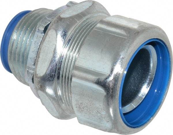Thomas & Betts - 1" Trade, Steel Threaded Straight Liquidtight Conduit Connector - Insulated - Exact Tool & Supply