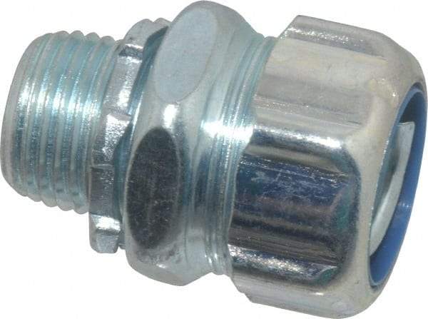 Thomas & Betts - 1/2" Trade, Steel Threaded Straight Liquidtight Conduit Connector - Noninsulated - Exact Tool & Supply