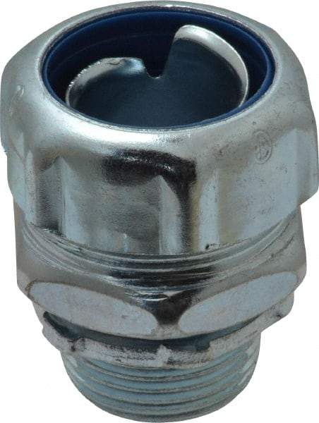 Thomas & Betts - 3/4" Trade, Steel Threaded Straight Liquidtight Conduit Connector - Noninsulated - Exact Tool & Supply