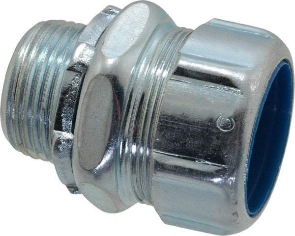 Thomas & Betts - 1" Trade, Steel Threaded Straight Liquidtight Conduit Connector - Noninsulated - Exact Tool & Supply