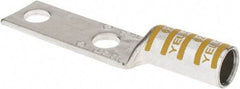 Thomas & Betts - 250 kcmil Wire Noninsulated Compression Connection Rectangle Ring Terminal - 1/2" Stud, 4.92" OAL x 1.13" Wide, Tin Plated Copper Contact - Exact Tool & Supply