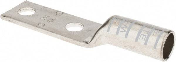 Thomas & Betts - 300 kcmil Wire Noninsulated Compression Connection Rectangle Ring Terminal - 1/2" Stud, 5.23" OAL x 1-1/4" Wide, Tin Plated Copper Contact - Exact Tool & Supply