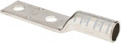 Thomas & Betts - 300 kcmil Wire Noninsulated Compression Connection Rectangle Ring Terminal - 1/2" Stud, 5.23" OAL x 1-1/4" Wide, Tin Plated Copper Contact - Exact Tool & Supply