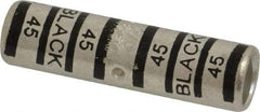 Thomas & Betts - 2/0 AWG Compatible, Noninsulated, Crimp-On Butt Splice Terminal - 2 Wire Entries, Copper Contacts, Tin Contact Plating, 2.13" OAL, Black - Exact Tool & Supply