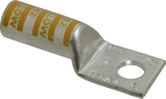 Thomas & Betts - 250 kcmil Wire Noninsulated Compression Connection Square Ring Terminal - 1/2" Stud, 3.15" OAL x 1.13" Wide, Tin Plated Copper Contact - Exact Tool & Supply