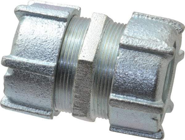 Thomas & Betts - 1-1/4" Trade, Malleable Iron Compression Rigid/Intermediate (IMC) Conduit Coupling - Noninsulated - Exact Tool & Supply