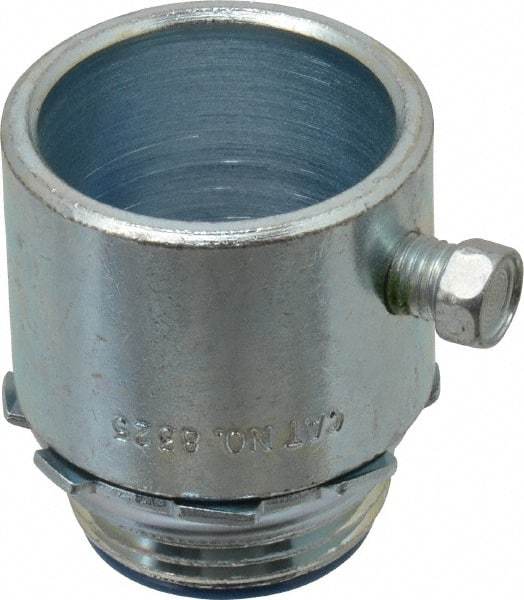 Thomas & Betts - 1" Trade, Steel Set Screw Straight Rigid/Intermediate (IMC) Conduit Connector - Insulated - Exact Tool & Supply