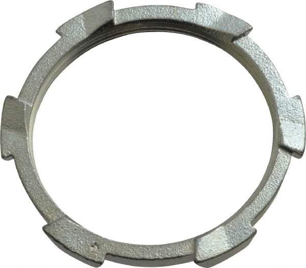 Thomas & Betts - 3" Trade, Malleable Iron Threaded Rigid/Intermediate (IMC) Conduit Locknut - Noninsulated - Exact Tool & Supply