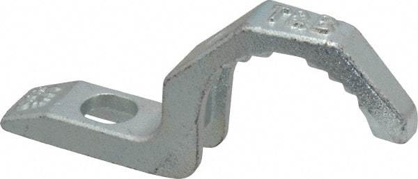 Thomas & Betts - 1-1/4" Pipe, Steel, Hot Dipped Galvanized" Pipe or Conduit Strap - 3/8" Bolt, 1 Mounting Hole - Exact Tool & Supply