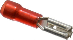 Thomas & Betts - 22 to 18 AWG, Nylon, Fully Insulated, Female Wire Disconnect - 0.11 Inch Wide Tab, Red, RoHS Compliant, UL 94 V-2 - Exact Tool & Supply