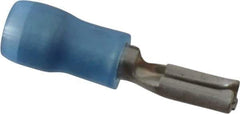Thomas & Betts - 16 to 14 AWG, Nylon, Fully Insulated, Female Wire Disconnect - 0.11 Inch Wide Tab, Blue, RoHS Compliant, UL 94 V-2 - Exact Tool & Supply